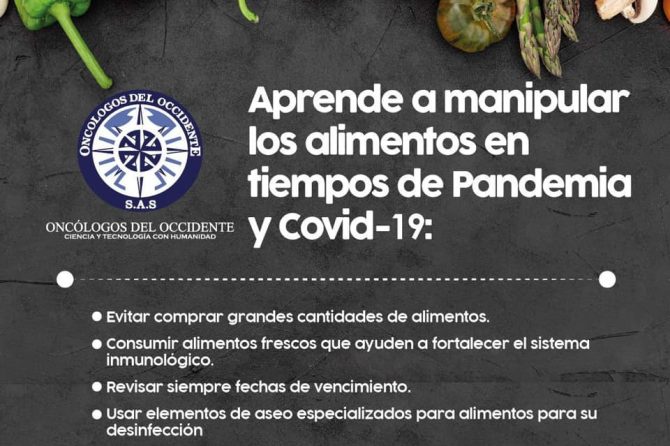 «Aprende a manipular los alimentos en tiempos de pandemia y COVID-19»