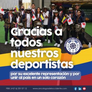Felicitamos a todos los deportistas y su equipo, por la representación de Colombia en estos Juegos Olímpicos de Tokyo 2020