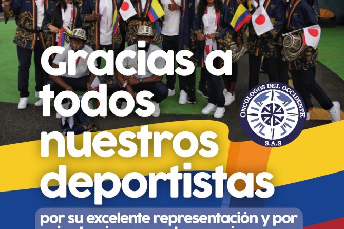 Felicitamos a todos los deportistas y su equipo, por la representación de Colombia en estos Juegos Olímpicos de Tokyo 2020