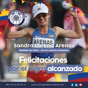 Sandra Lorena Arenas, medalla de plata en 20km Marcha Femenino en #Tokyo2020