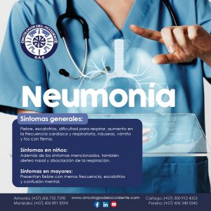 Neumonía. Síntomas generales