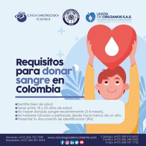Requisitos para donar sangre en Colombia