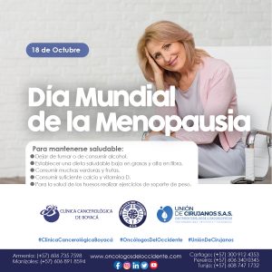 18 de Octubre. Día Mundial de la Menopausia