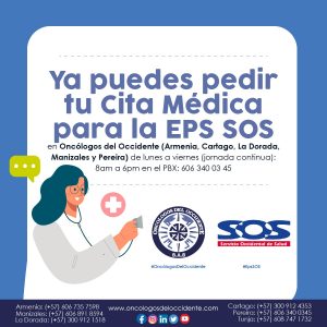 Cita Médica en Oncólogos del Occidente para EPS SOS