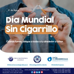 31 de Mayo. Día Mundial Sin Cigarrillo