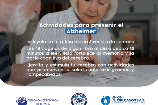 Actividades para prevenir el Alzheimer