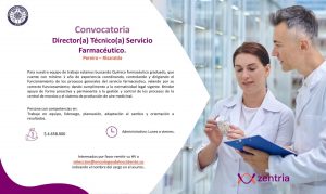 Zentria y Oncólogos Del Occidente busca Director Técnico / Directora Técnica Servicio Farmacéutico en Pereira Risaralda